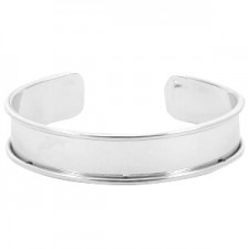 DQ Metal bracelet base for 10mm Leather/cord Antique silver